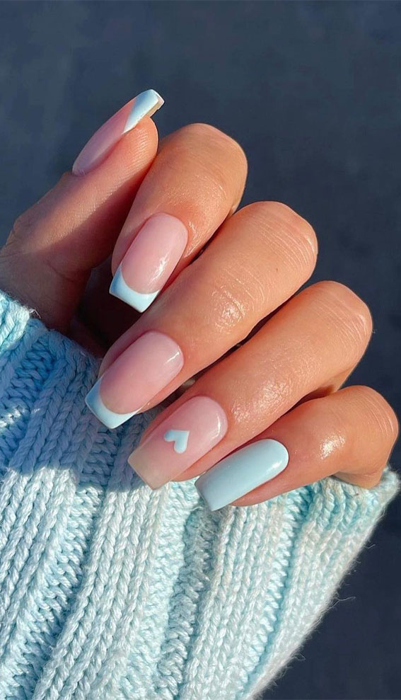 Baby Blue Nails
