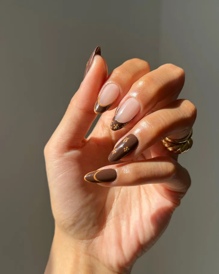 brown nails