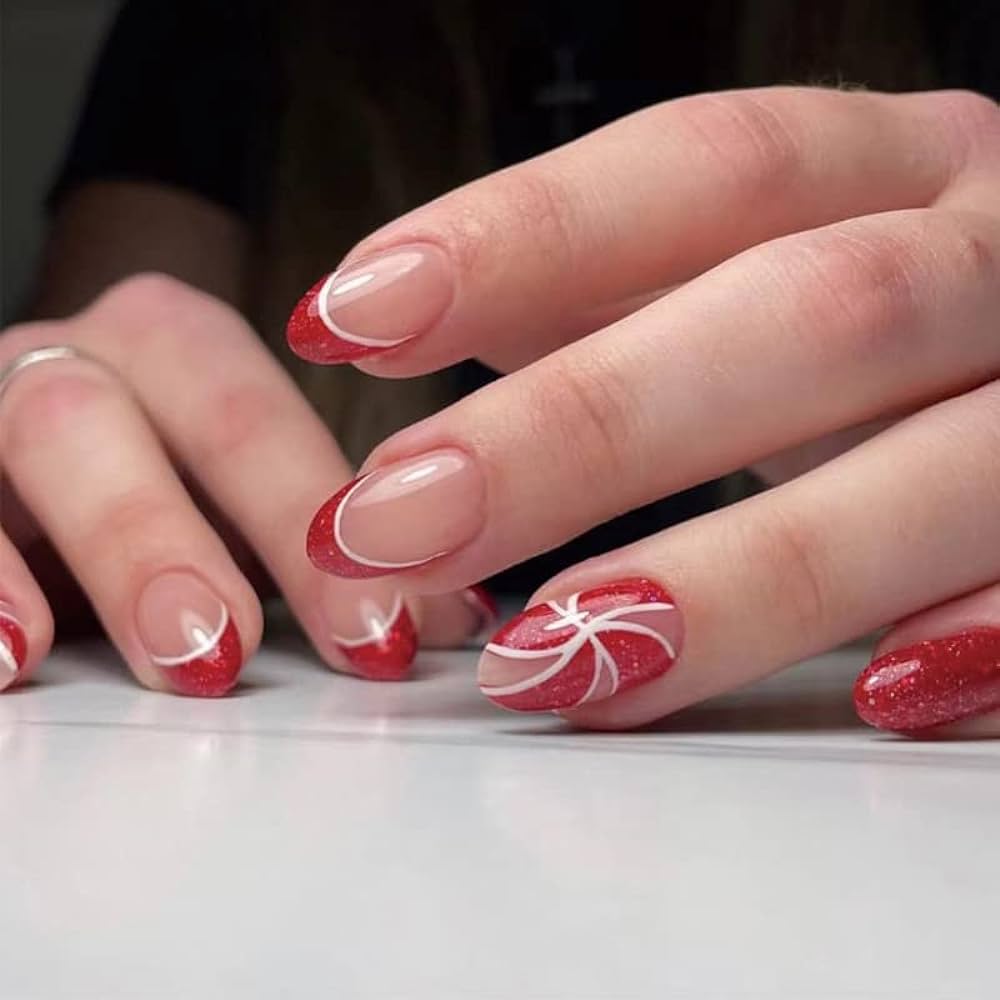 candy cane nails