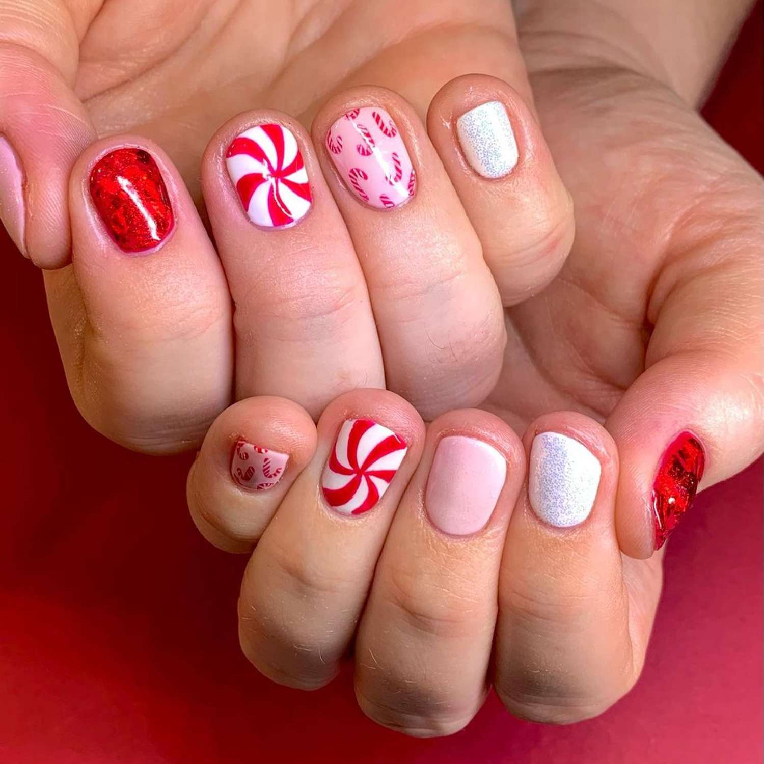 candy cane nails