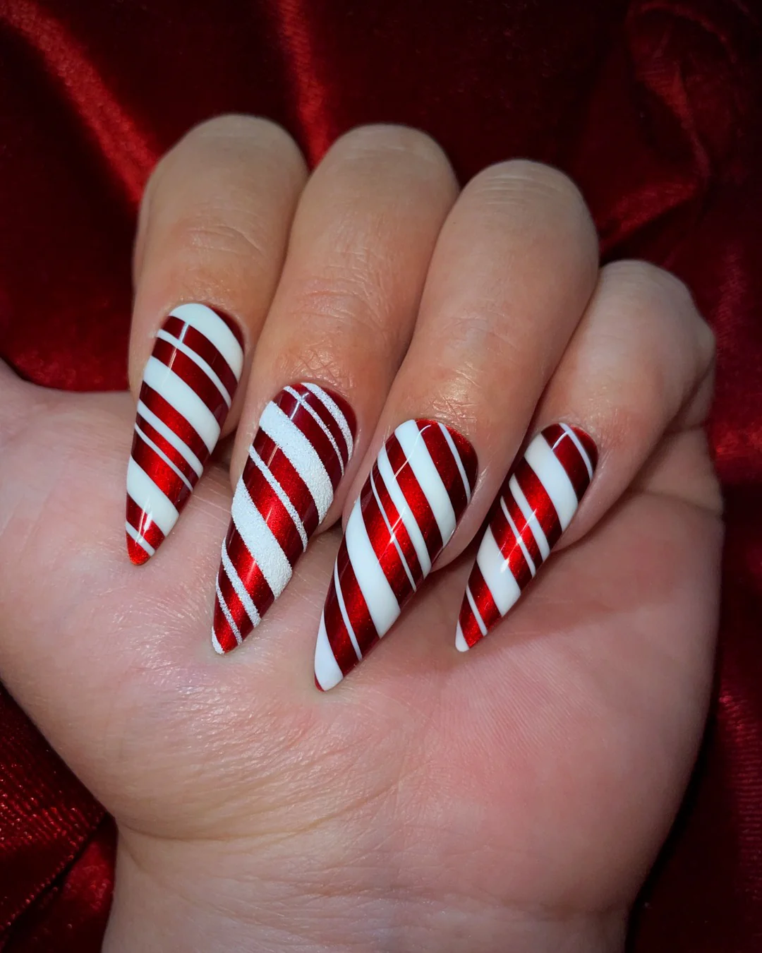 candy cane nails