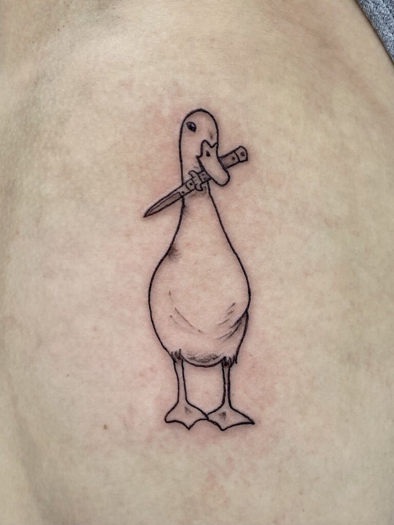 traditional duck tattoo