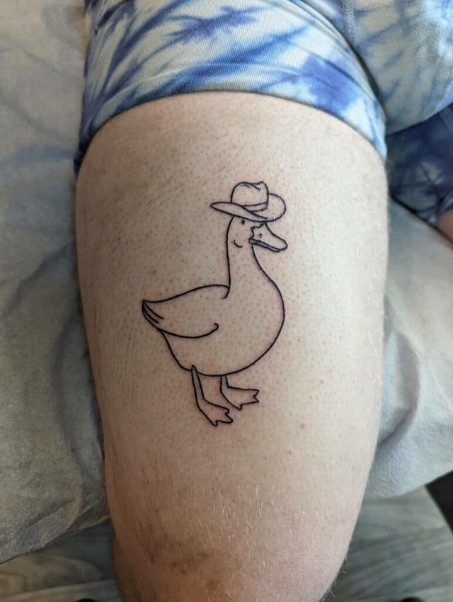 traditional duck tattoo