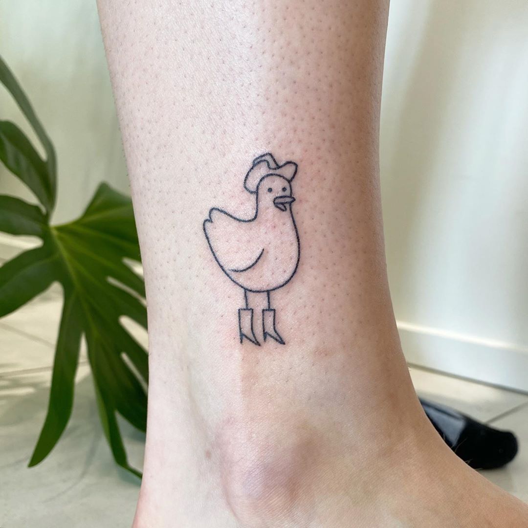 traditional duck tattoo