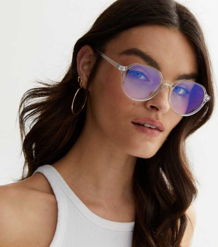 clear round glasses