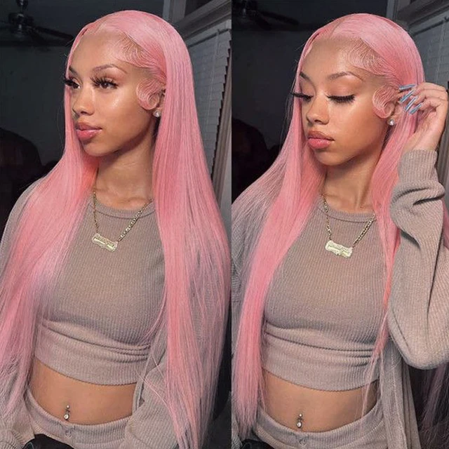 pink lace front wig