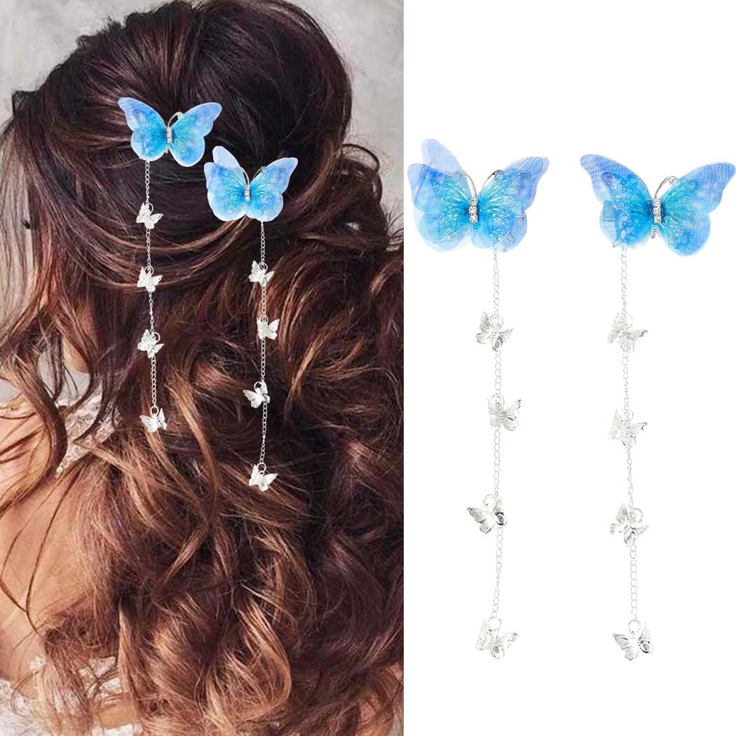 butterfly hair clips