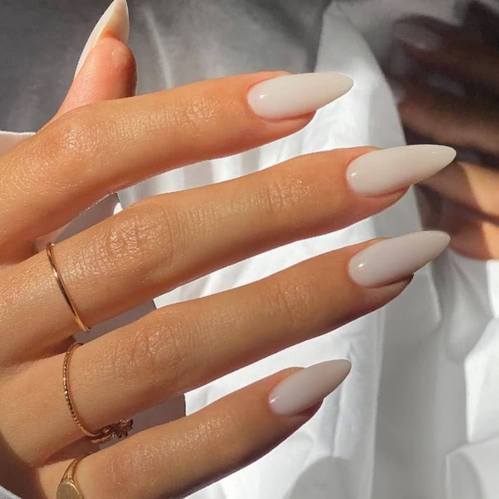 milky nails