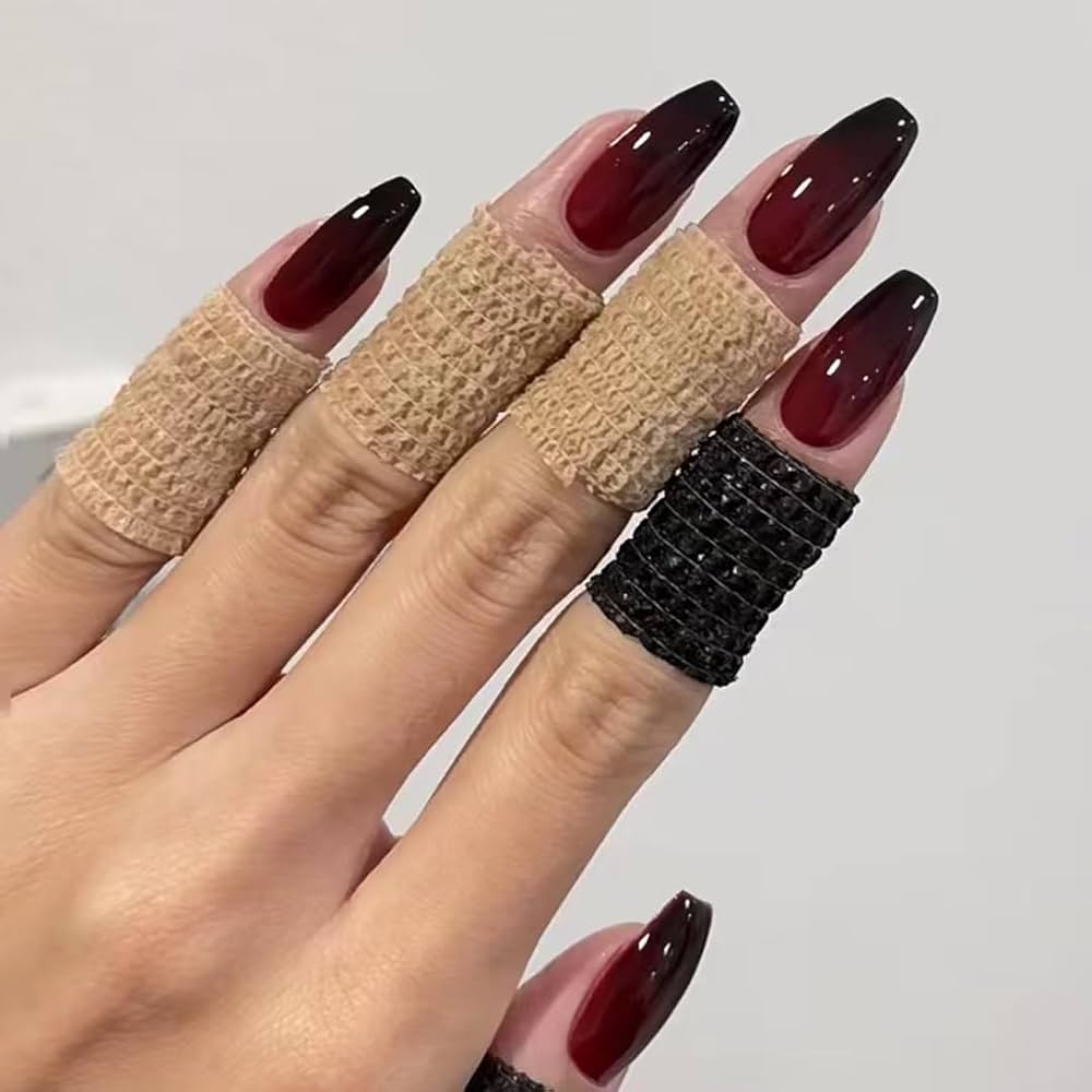 red and black nails