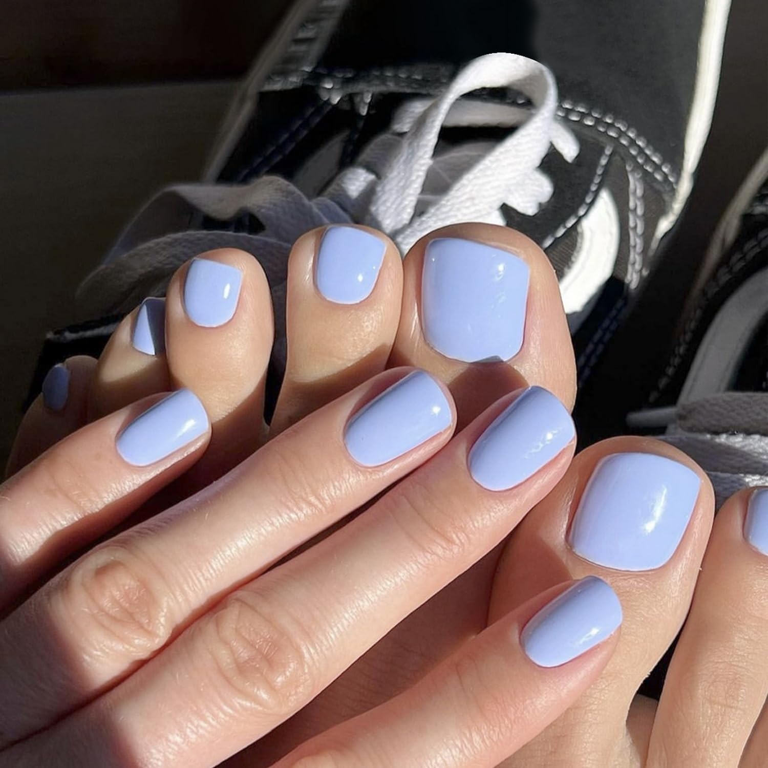 Sky Blue Nails