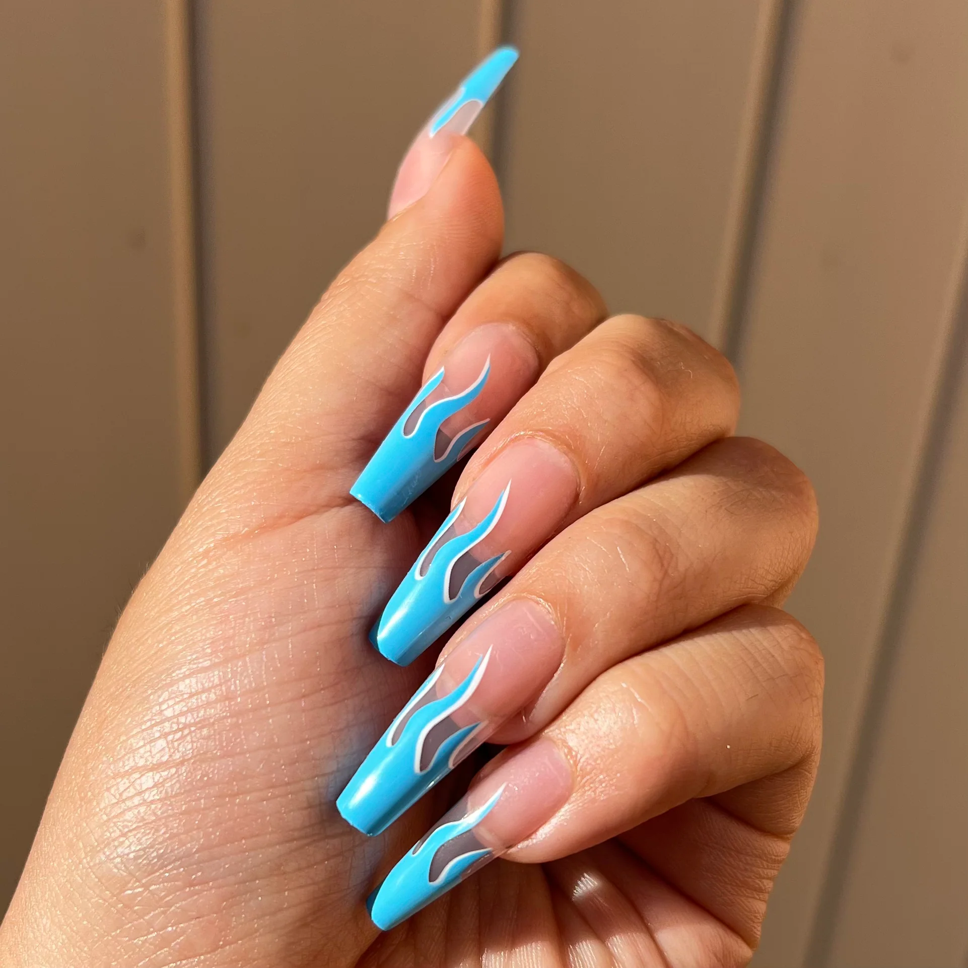 Blue Ombre Nails