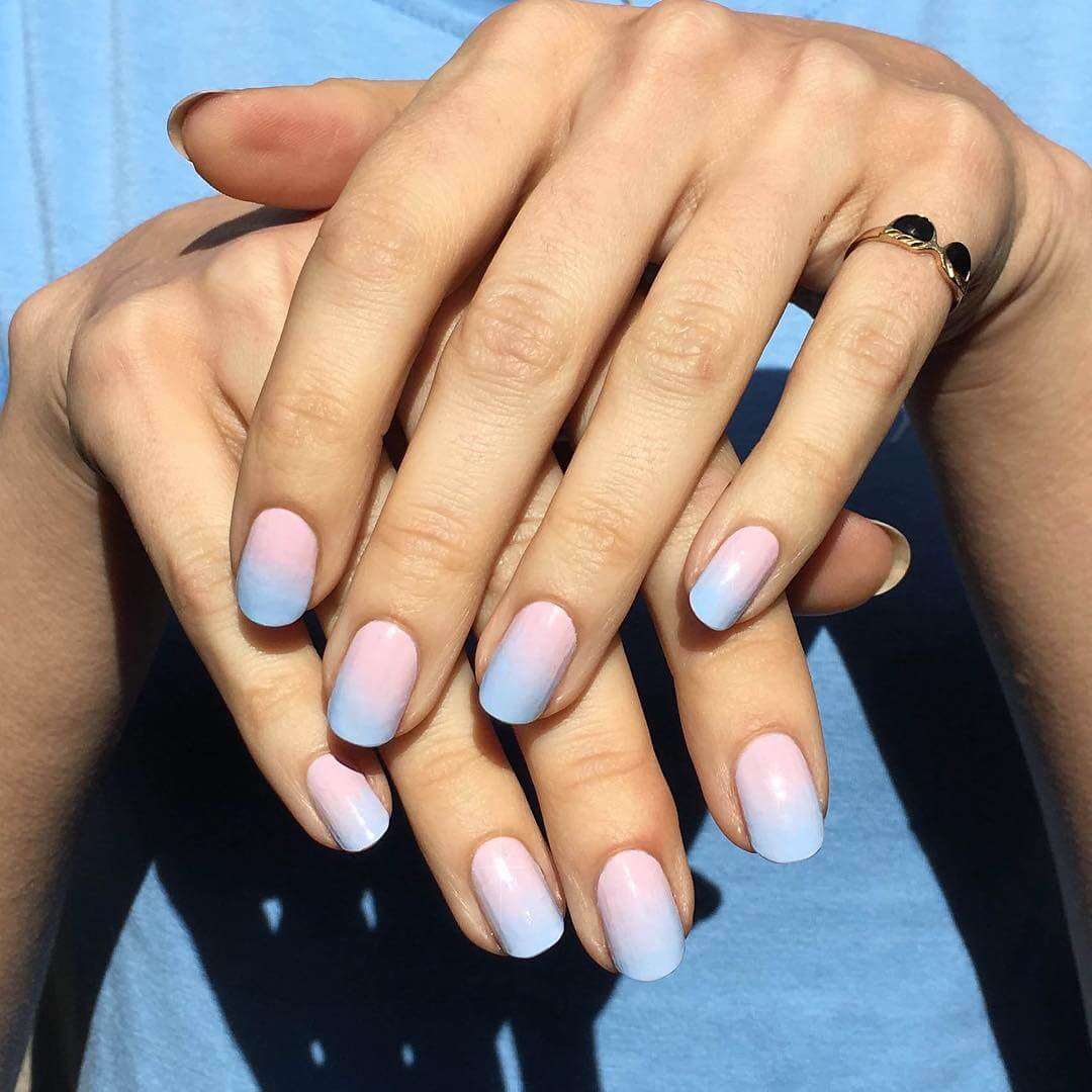 Sky Blue Nails