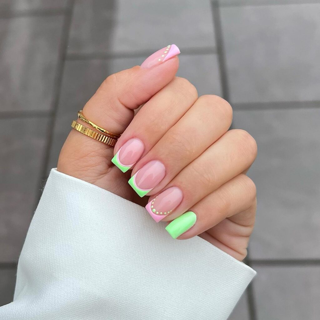 green nails design