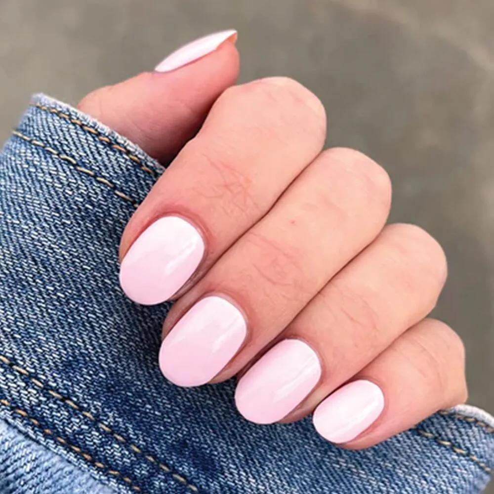 light pink nails