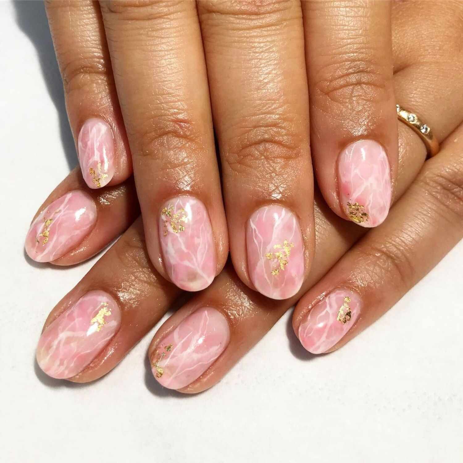 light pink nails