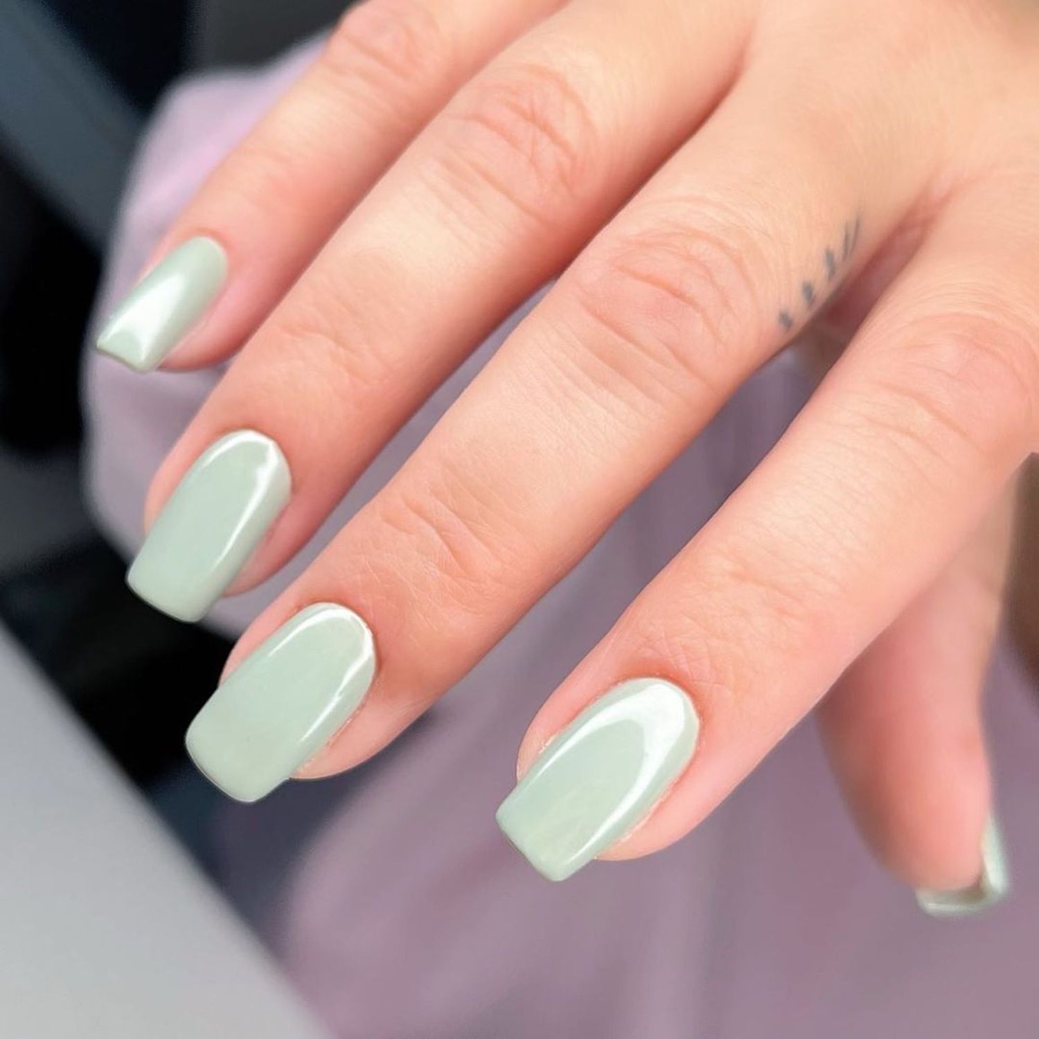 Mint Green Nails