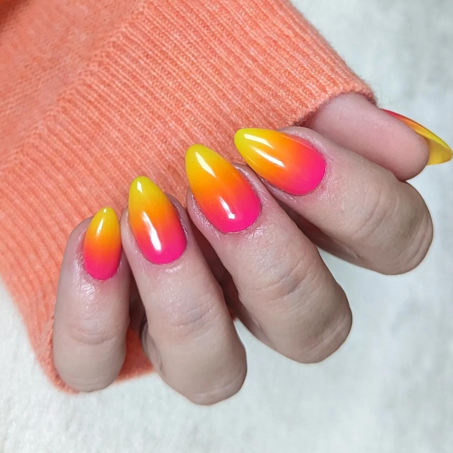 sunset nails