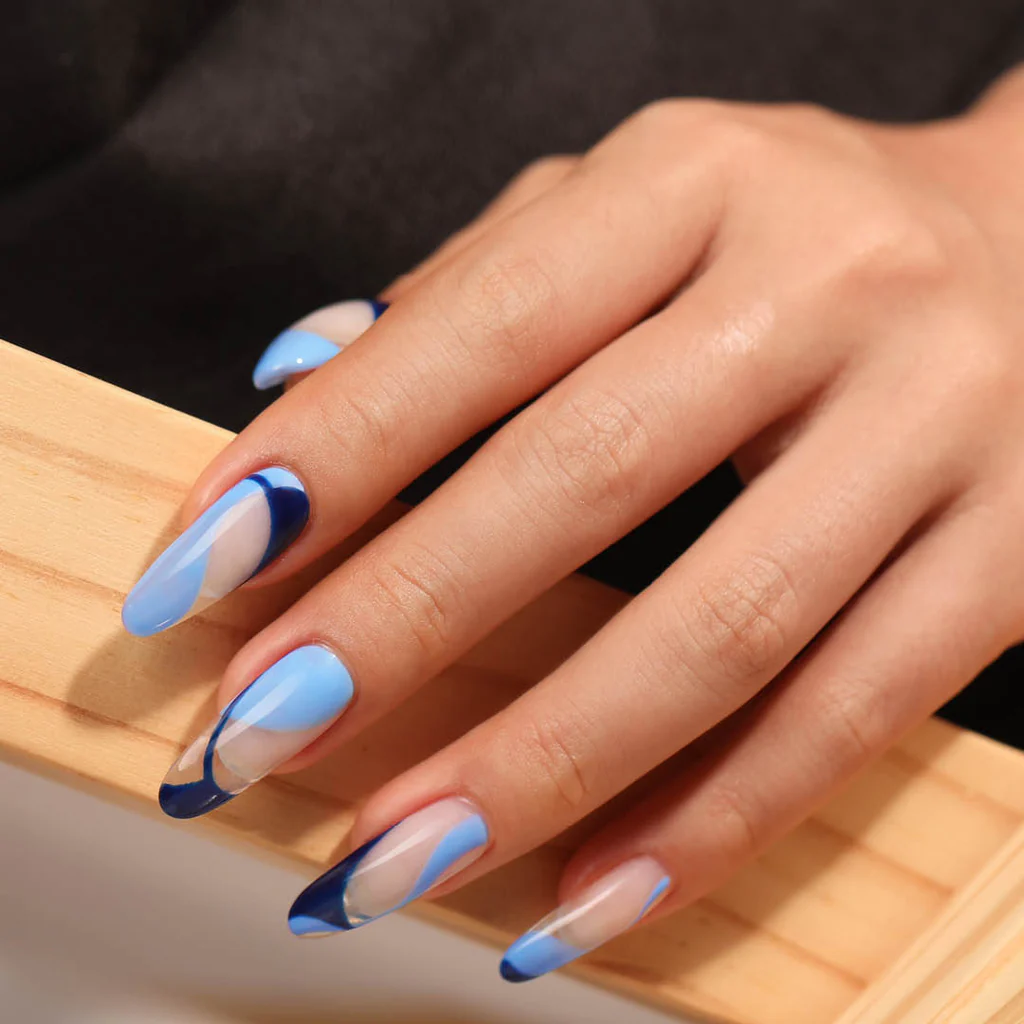 blue nails designs