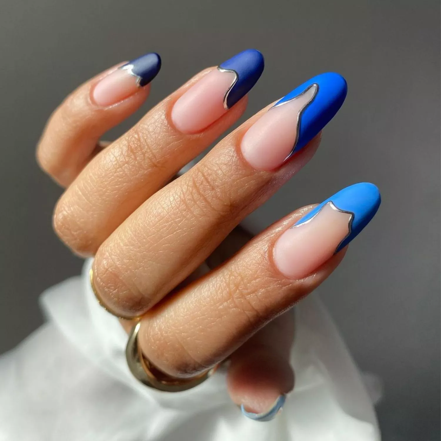 blue nails designs