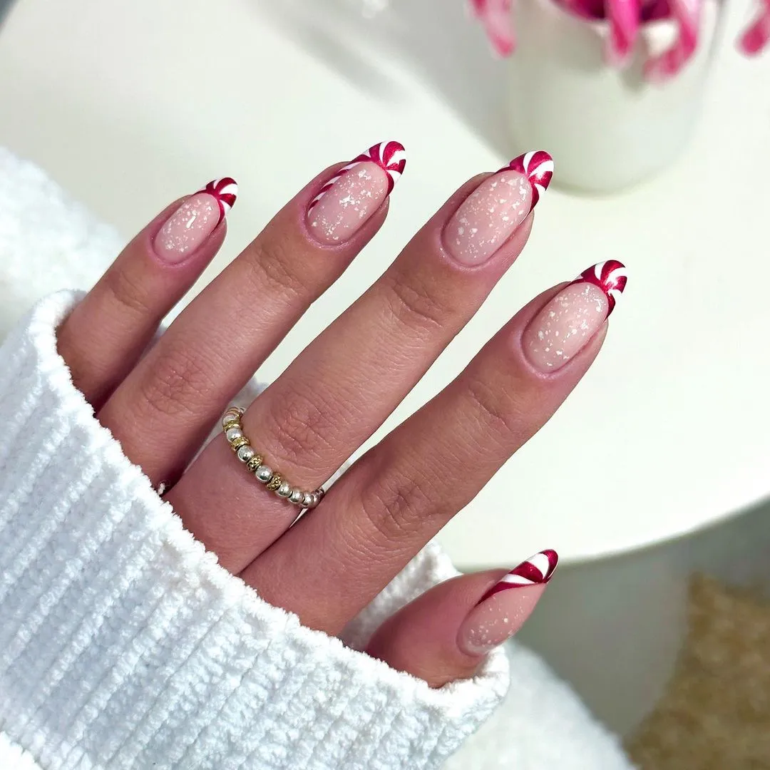 christmas gel nails