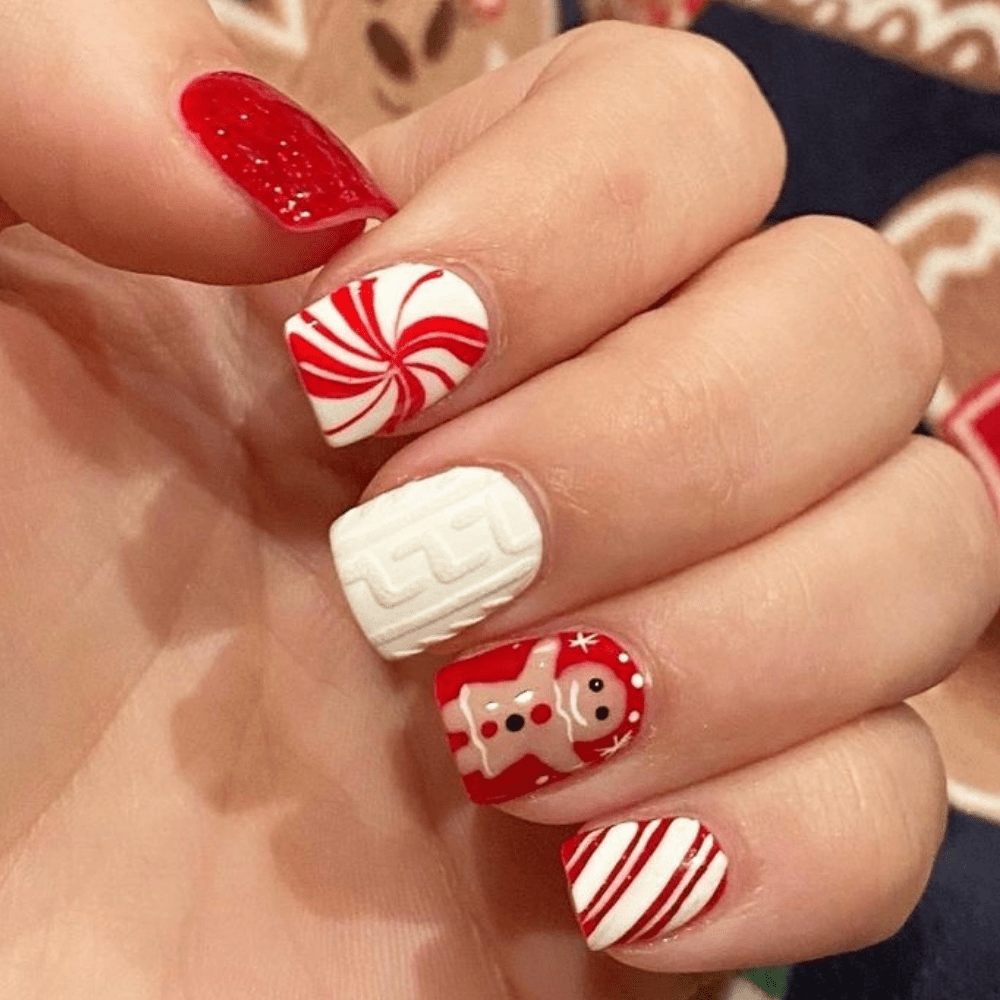 christmas gel nails