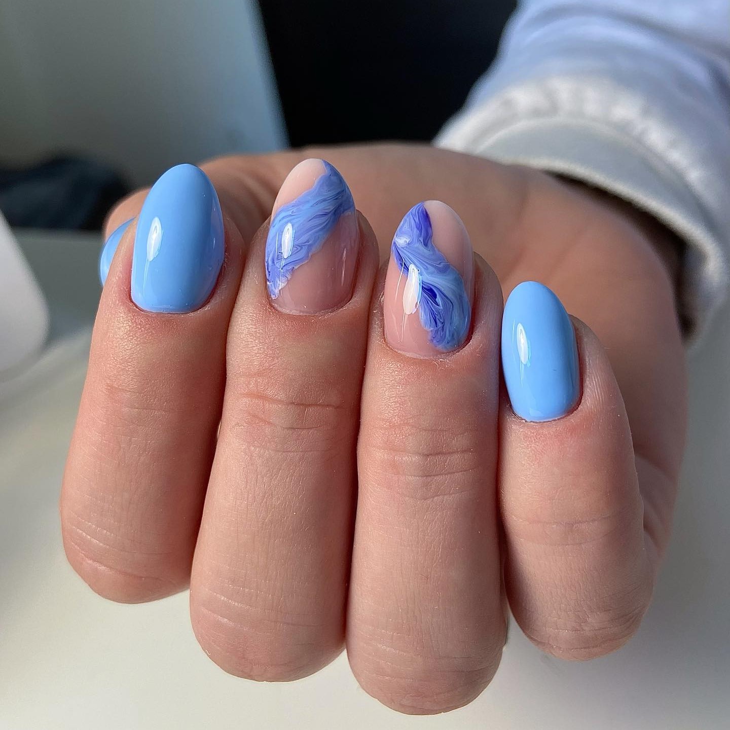 blue sky nails