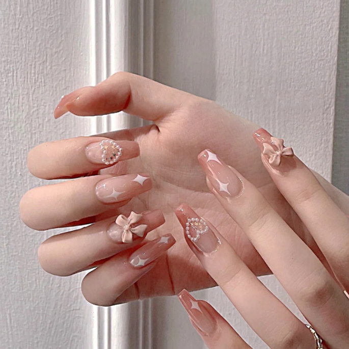 gel manicure on natural nails