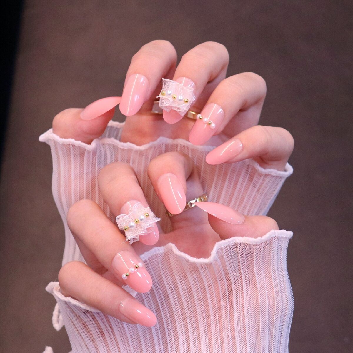 baby pink nails