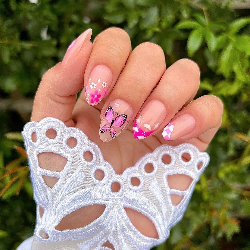 pink nail designs