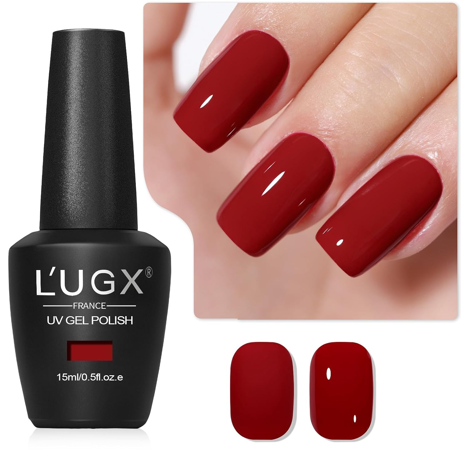 dark red gel nail polish