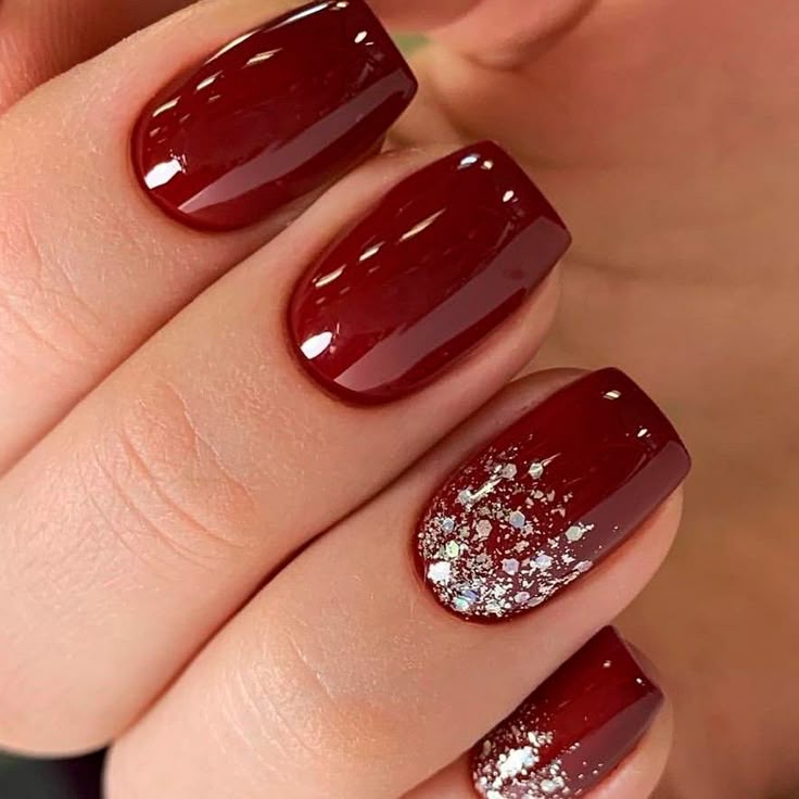 dark red gel nail polish