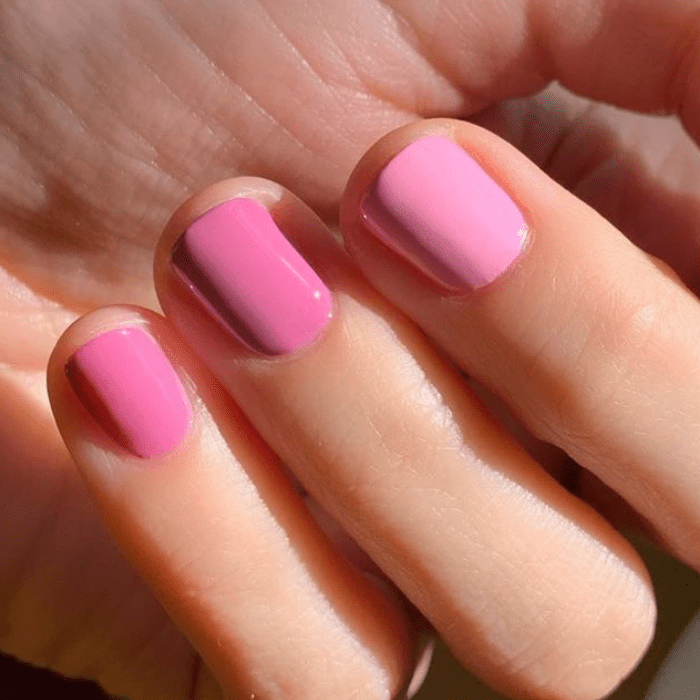 clear pink nail polish
