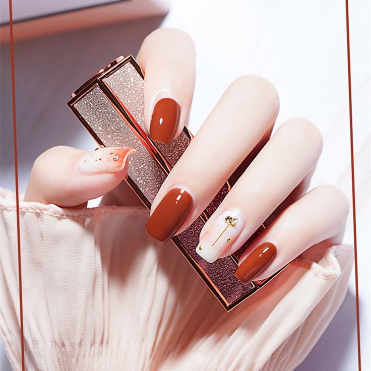 dark red gel nail polish