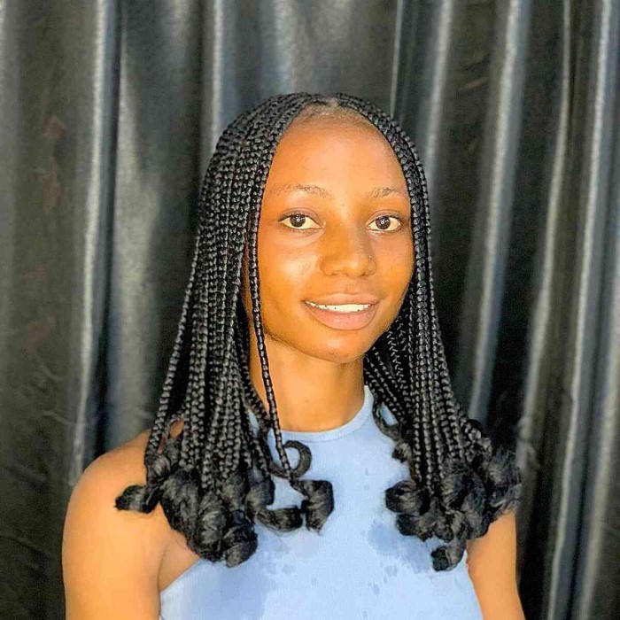 knotless braid updo hairstyles